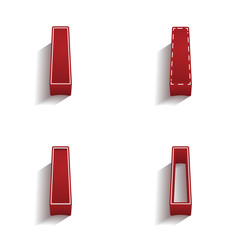 ikona 3D z obrysem zestaw © vempireart