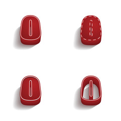 ikona 3D z obrysem zestaw © vempireart