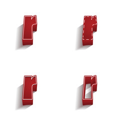 ikona 3D z obrysem zestaw © vempireart