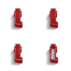 ikona 3D z obrysem zestaw © vempireart