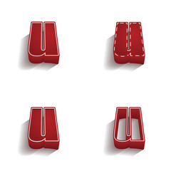 ikona 3D z obrysem zestaw © vempireart