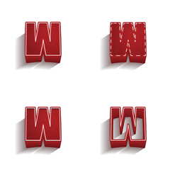 ikona 3D z obrysem zestaw © vempireart