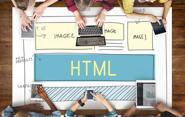 Design HTML Web Design Template Concept - obrazy, fototapety, plakaty