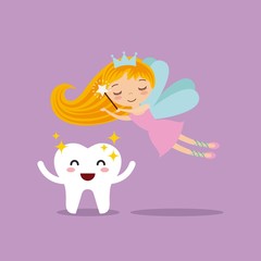 cute little fairy character vector illustration design
