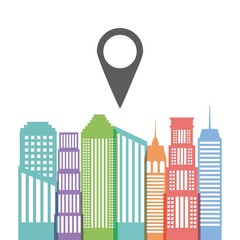 buildings infographic city presentation vector illustration design