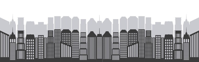 Fototapeta premium buildings cityscape skyline icon vector illustration design