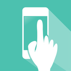 Hand Touch Smartphone icon for your Design