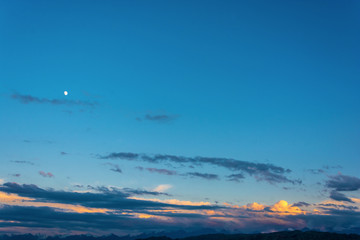 The sky with beautiful clouds.