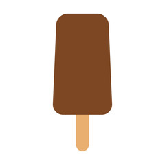 Chocolate Ice cream bar / popsicle with stick flat icon for apps and websites