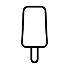 Ice cream bar / popsicle with stick line art icon for apps and websites
