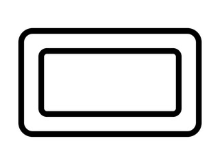 Fototapeta premium Bar of cleaning soap line art icon for apps and websites