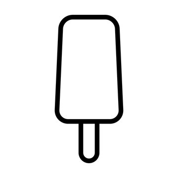 Ice cream bar / popsicle with stick line art icon for apps and websites