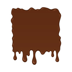 Vector illustration - brown splash liquid.
