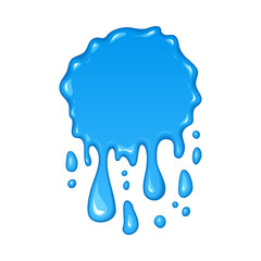 Vector water drips and flowing.