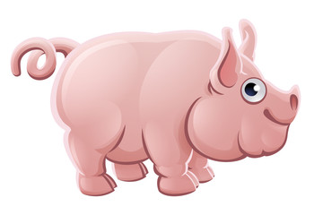 Cartoon Cute Pig Farm Animal