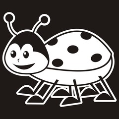 Fototapeta premium ladybird, vector icon, label