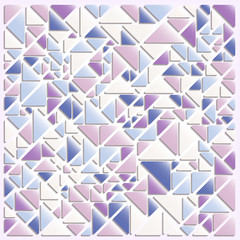 Fototapeta premium Abstract mosaic style background. Triangles in pink and blue color combination. Vector illustration.