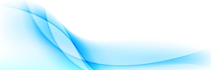 Abstract shiny blue wavy banner design