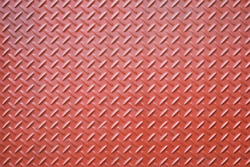 Metal diamond plate or old checkered steel plate with rustproof coating well. background. texture.