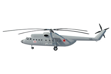 Helicóptero militar ilustración 
