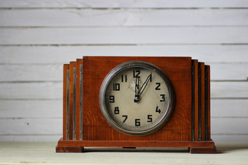 old wooden clock