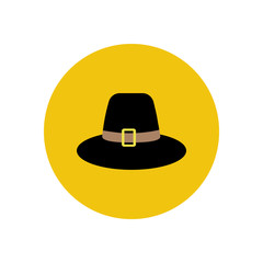 Pilgrim hat illustration