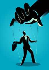 Businessman being controlled by puppet master © rudall30