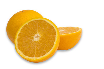 Fresh Orange on white background