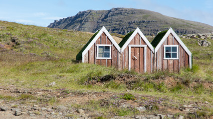 Fototapeta na wymiar Small toy elf house in Iceland