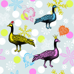 Christmas and New Year festive wrapping paper background