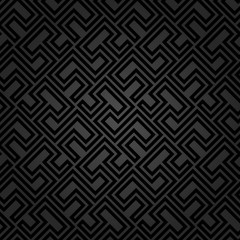 Seamless geometric pattern by stripes. Modern background with repeating lines. Seamless geometric background. Dark pattern