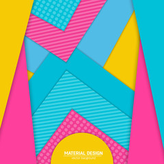 Vector material design background. Abstract creative concept layout template. For web and mobile app, paper art illustration design. style blank, poster, booklet. Motion wallpaper element. Flat ui.