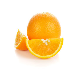 Orange fruit isolated on white background