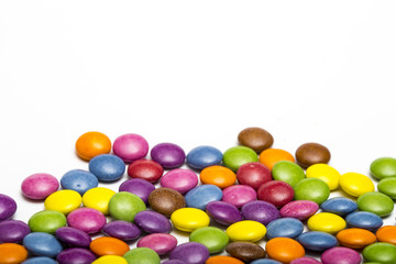 Coloured smarties sweets