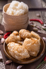 Crispy Pork Skin,asia style food.