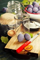 Foto op Plexiglas Making plum jam © Natalia Klenova