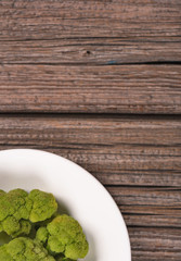 Boiled green broccoli