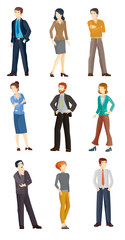 Collection vector illustrations of business people