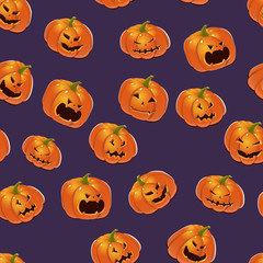 Halloween background with pumpkins