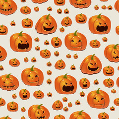 Halloween background with pumpkins