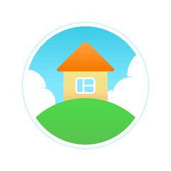 Eco house in clean ecology place