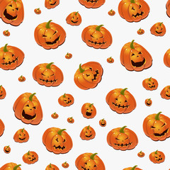 Halloween background with pumpkins