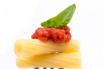Pasta in white background