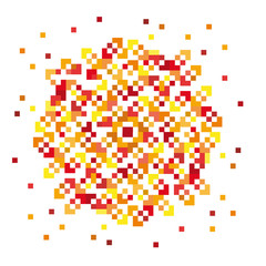 Vector concept of network, pixel on white background