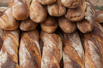 French bread
Fresh French baguettes of crispy crusty bread known as french sticks