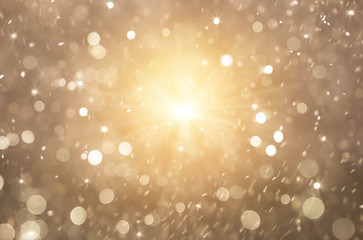 glitter golden lights background, christmas lights and abstract