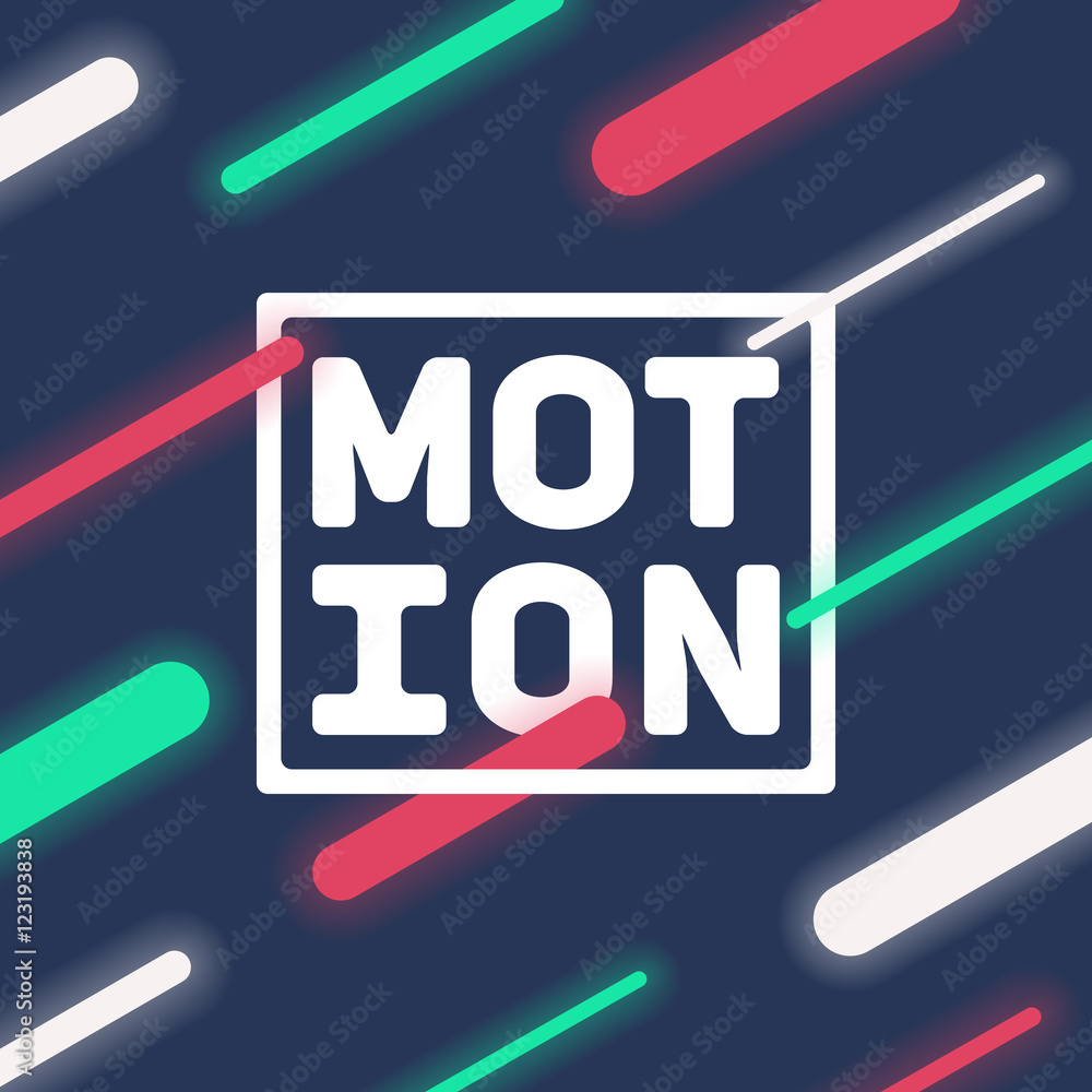 Poster abstract dynamic background. neon lights in motion. eps10 vector.