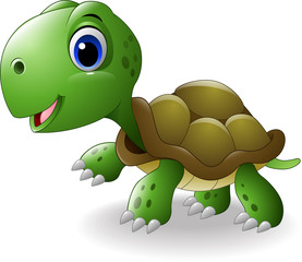 Cartoon happy turtle