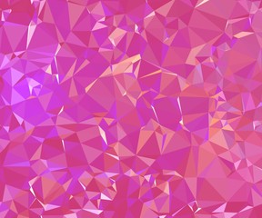 Fototapeta premium Abstract 3d pink polygonal and low poly background. Background with pink triangles.