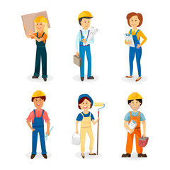 laborer, painter , engineer , builder, porter , profession , vector graphics